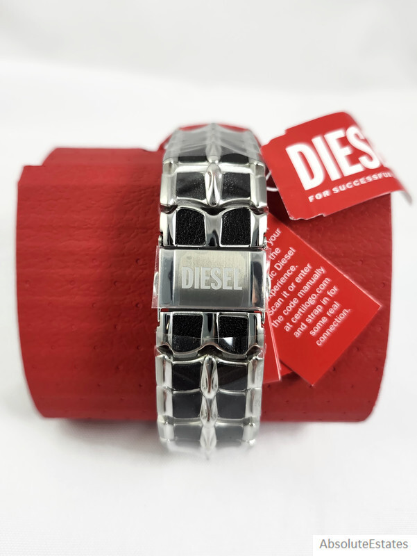 NEW Diesel Vert Limited Edition Black Silver Stainless Mens NEW Diesel Vert Limited Edition Black Silver Stainless Mens