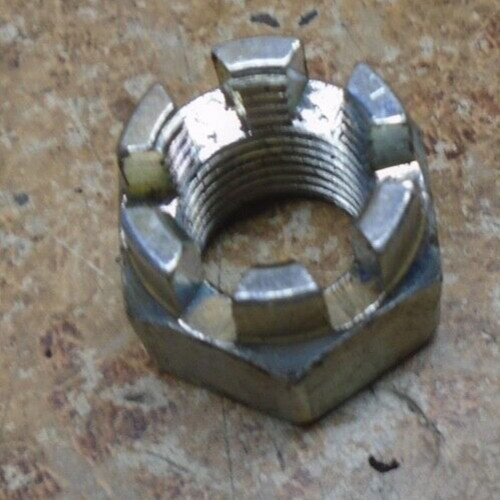 2001 Kawasaki Lakota Sport KEF300 KEF 300 Front Axle Crown Castle Nut Spindle 01