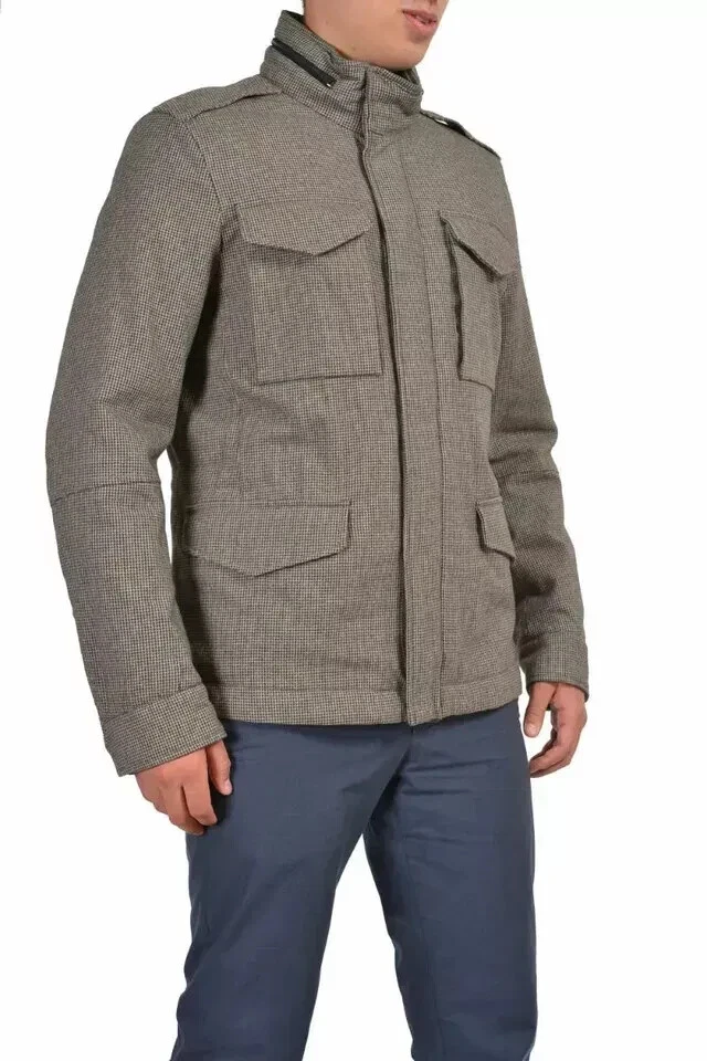Ballantyne Brown 100% Wool Hooded Insulated Jacket Coat Size M Retail $1050