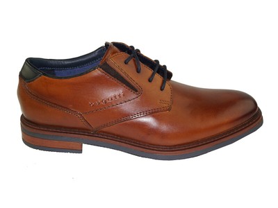 Bugatti,Herrenlederschnürer,cognac,herausnehmbare Sohle Gr.42,43,44,45
