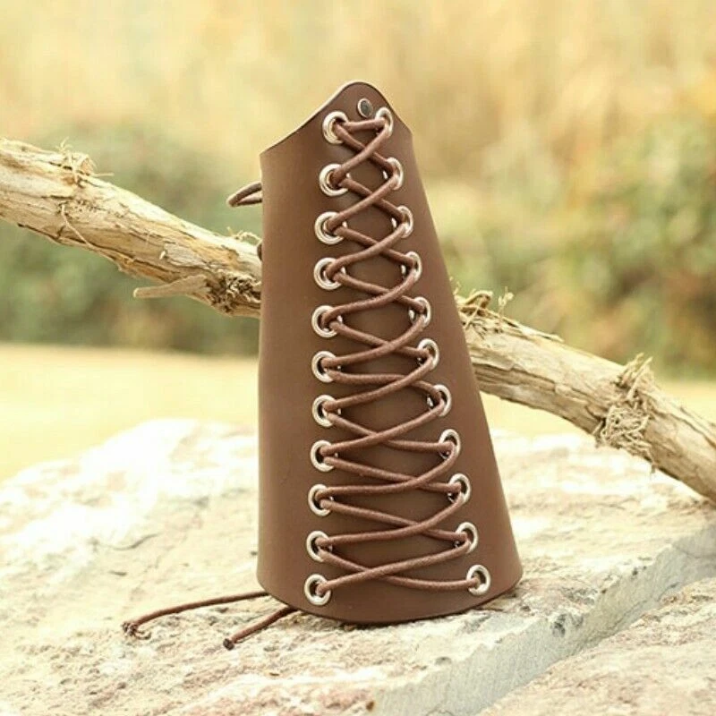 Shooting Archery Bracer Faux PU Leather Arm Guard Armband Protect Hunting - Image 3 of 4