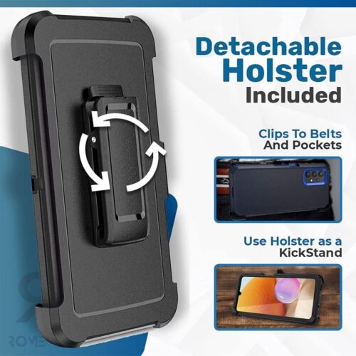 Funda con clip para cinturón Rome Tech Defender, cubierta para Samsung Galaxy A02s - Imagen 6 de 11