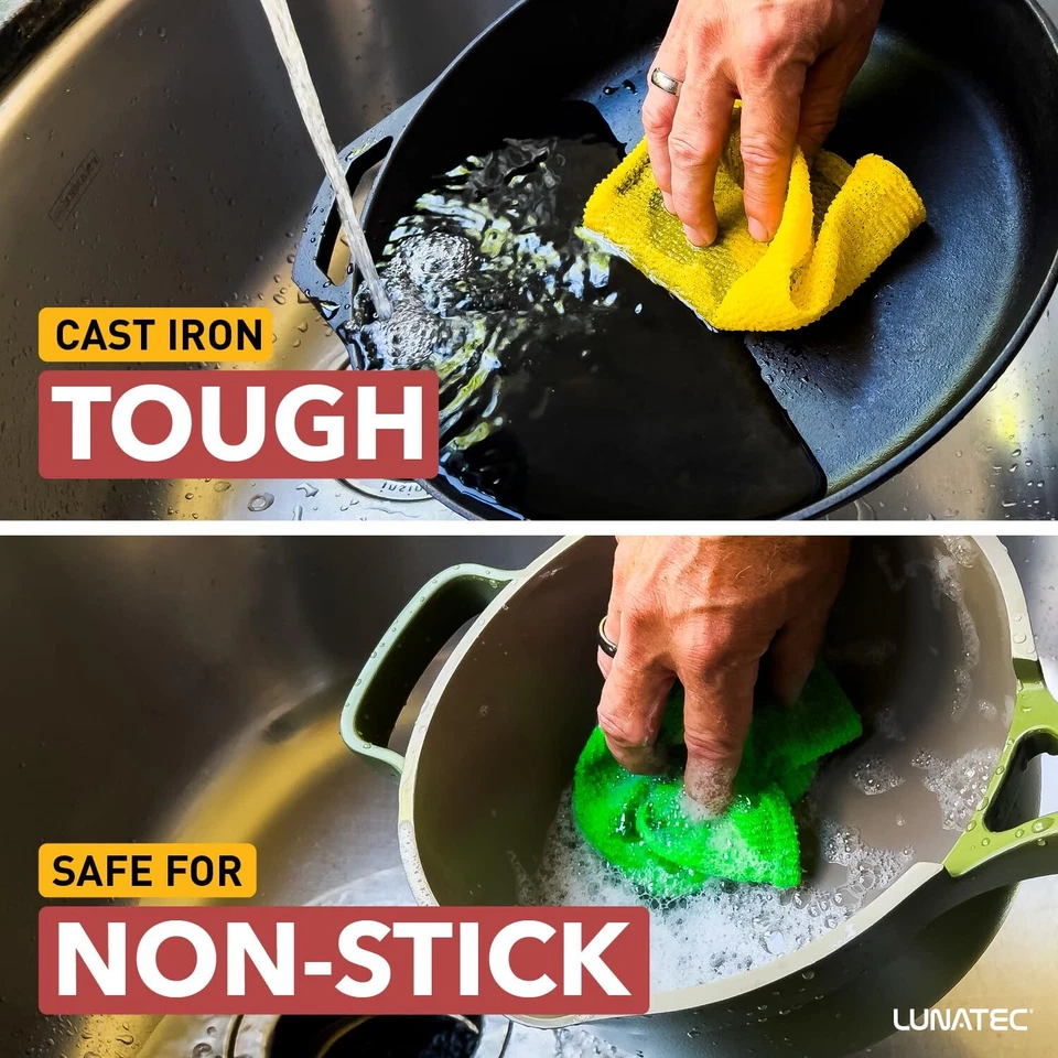 Paños de cocina sin olores. Un fregador y estropajo para todas las superficies. 4... Foto 3 de 4