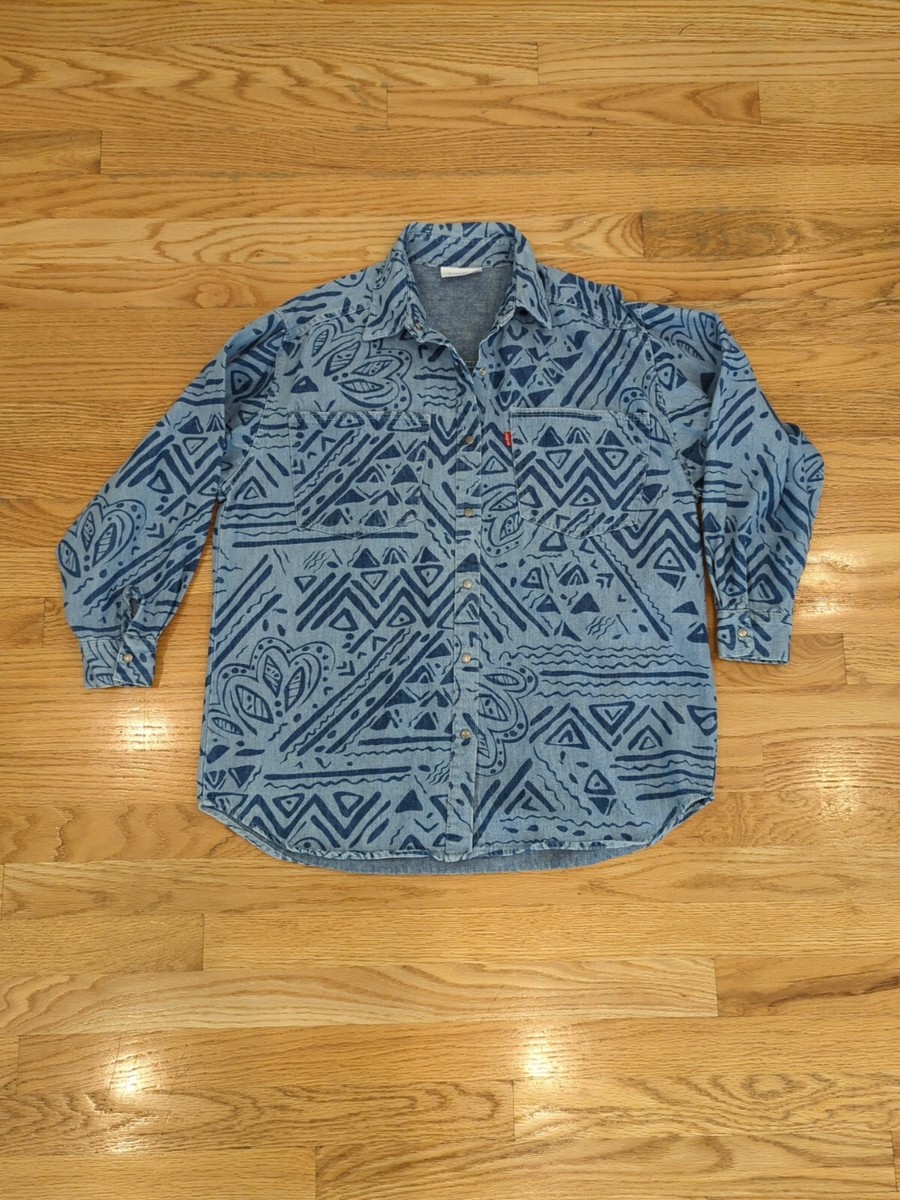Vintage Levis Tops Denim Button-Up Shirt Women's M 70s 80s 90s Y2K