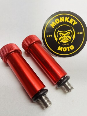 2018+ Honda Monkey 125 Z125 Genuine Monkey Moto CNC Seat Bolts Kit R/L RED NEW!