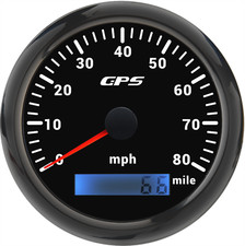 85mm GPS Speedometer 0-80MPH Odometer Gauge Waterproof For Car Marine Boat Truck