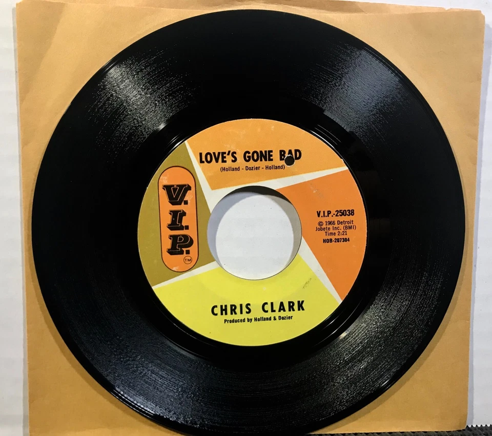 CHRIS CLARK Love’s Gone Bad / Put Yourself In My Place V.I.P. 7” 45RPM 1966 Soul Foto 2 de 2