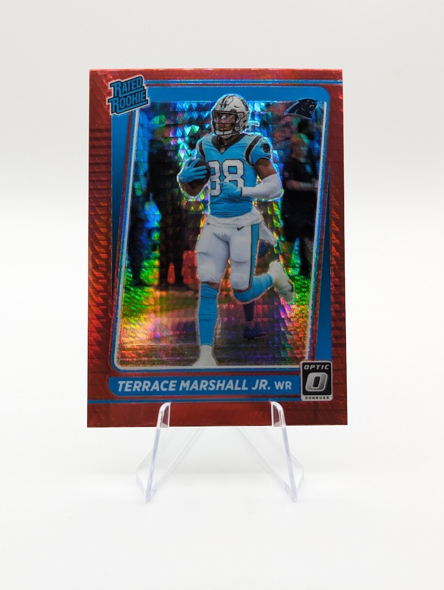 Terrace Marshall Jr 2021 Panini Donruss Optic Red Hyper Prizm RC #218 Panthers