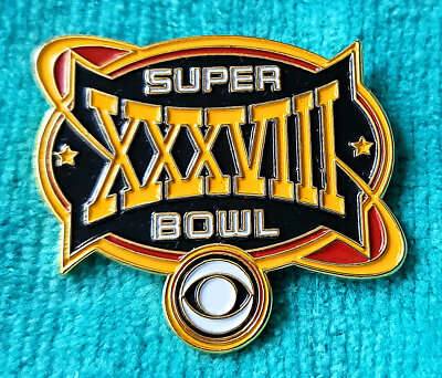 SUPER BOWL XXXVIII (38) CBS SPORTS NETWORK TV LOGO NFL LAPEL