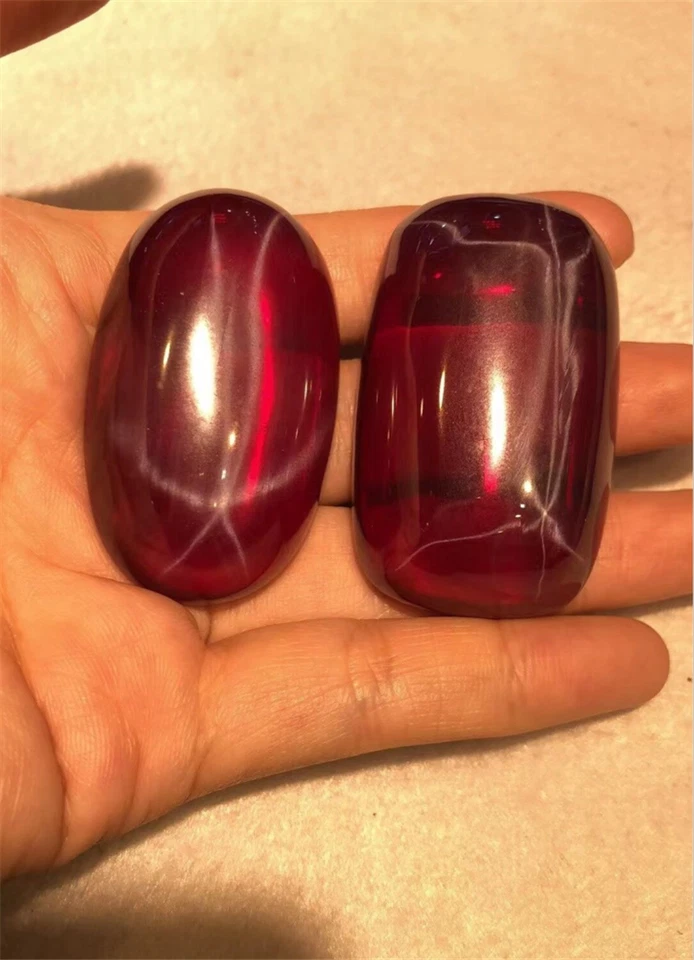 Top Quality Cushion Cut Pigeon Blood Red Star Ruby Lab-Created AAAA+ Loose Gems - Image 3 of 4