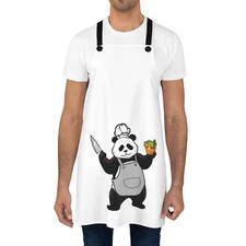 Cute Panda Chef Apron, Fun Cooking Gift, Kitchen Accessory, BBQ Party, Animal