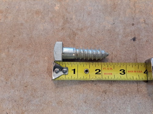 LOT OF 12 NEW 1/2" X 2" SQUARE HEAD ZINC PLATED LAG BOLTS - Picture 3 of 8