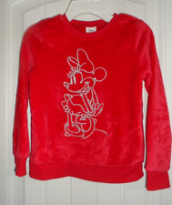 Cute Disney Jumping Beans girls size 6X red velour embroidered Minnie Mouse top