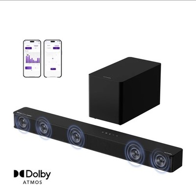 5.1 Dolby Atmos Soundbar mit Subwoofer Heimkino Surround Sound System 4K HDR