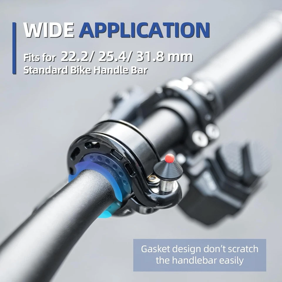 ROCKBROS Bike Bell,Hidden Bicycle Bell with Loud Sound for 22.2-31.8mm Handlebar - Image 2 of 4