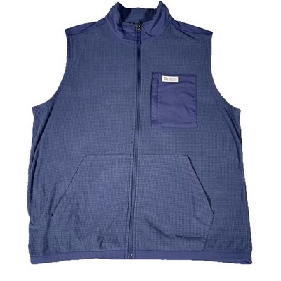 Outdoor Research Trail Vest Mens X-Large Blue Trail Mix Grid Waffle Fleece Hike