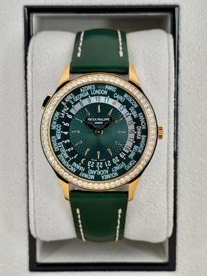 NEW 2026 Patek Philippe World Time Complications 36mm 7130R Rose Gold Green Dial