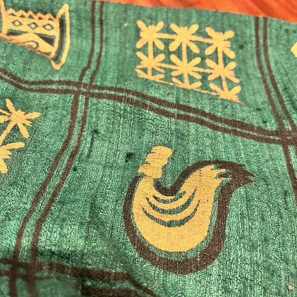 Chaqueta Ashro Verde Kimono Tela Texturizada Seda Frente Abierto Manga 3/4 Talla Grande Foto 4 de 4