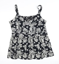 Schwarzes Damen-Tanktop UK-Gr&ouml;&szlig;e 18 BM