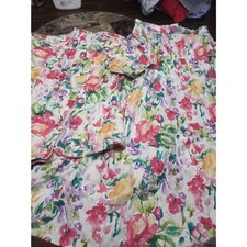 Maggy London Floral Skirt Suit Vintage Size 4 Silk 2pc Set Career Church