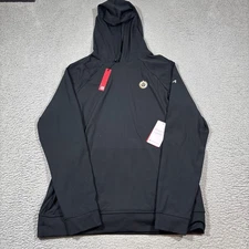 NWT Redvanly Men's Sz L Black Tuxedo Stretchknit Larkin Hoodie $135 *LOGO