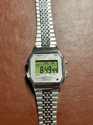 Timex T80 34mm Stainless Steel Bracelet Silver-Tone Watch