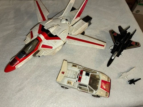 Transformers G1 Vintage Lot 1984 Jetfire 1985 Red Alert Lamborghini Air Raid Jet