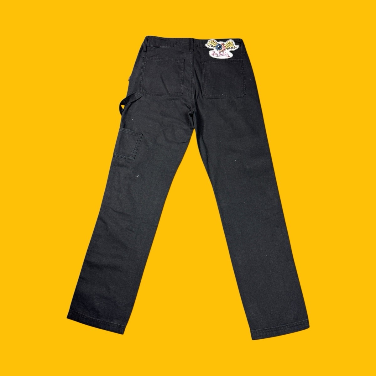 Von Dutch Jeans Mens Sz 30x30 Double Knee Patch Graphic 100