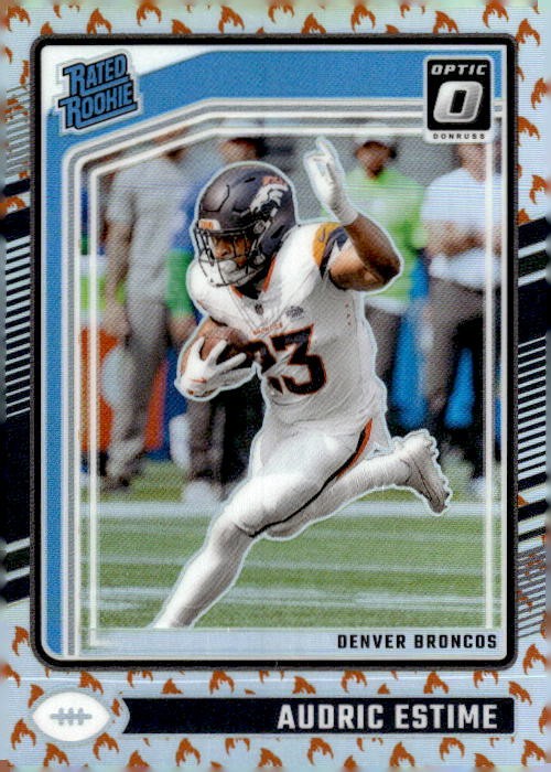 2024 Donruss Optic #206 Audric Estime Fire