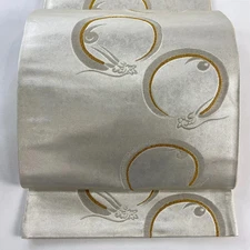 Obi FUKURO OBI Masterpiece Dragon Gold and Silver Thread Foil Silver Six Pieces
