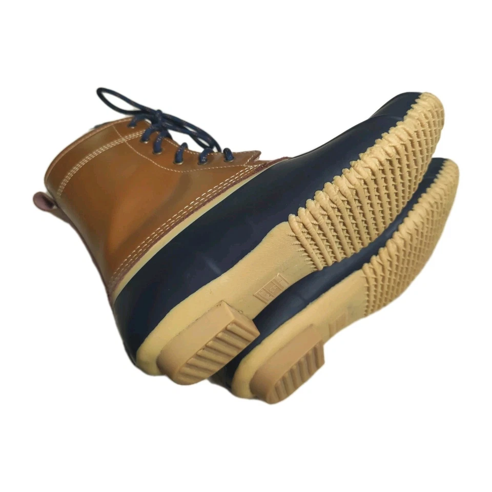 Botas Lands End Duck 511654 forradas de franela para mujer 8,5 cuero marrón con cordones Foto 4 de 4