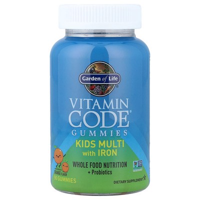Vitamin Code  Gummies, Kids Multi with Iron, Orange, 90 Gummies