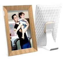 New Nixplay Touch Screen Smart Wifi Digital Photo Frame  10.1 inch Wood Effect 