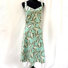 Loft Sweetheart Neckline Tropical Leaf Botanical Summer Dress