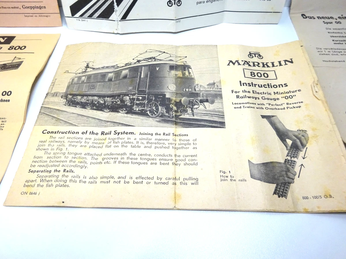 MÄRKLIN,frühe Beschreibungen,Konvolut,Original