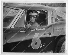 o541 orig photo auto racing Paul Reinhart sitting in his racecar orp-00541