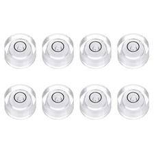 8pcs Circular Bubble Spirit Level 13x7mm Bubble Spirit Level, White/Black