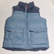 Lands' End Kids Puffer Down Vest Blue Navy M 10-12 1963 Anchor Logo