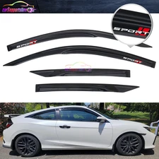 Window Visor Fits For 16-20 Honda Civic Coupe Shade Guard Mugen Style w/ Sport