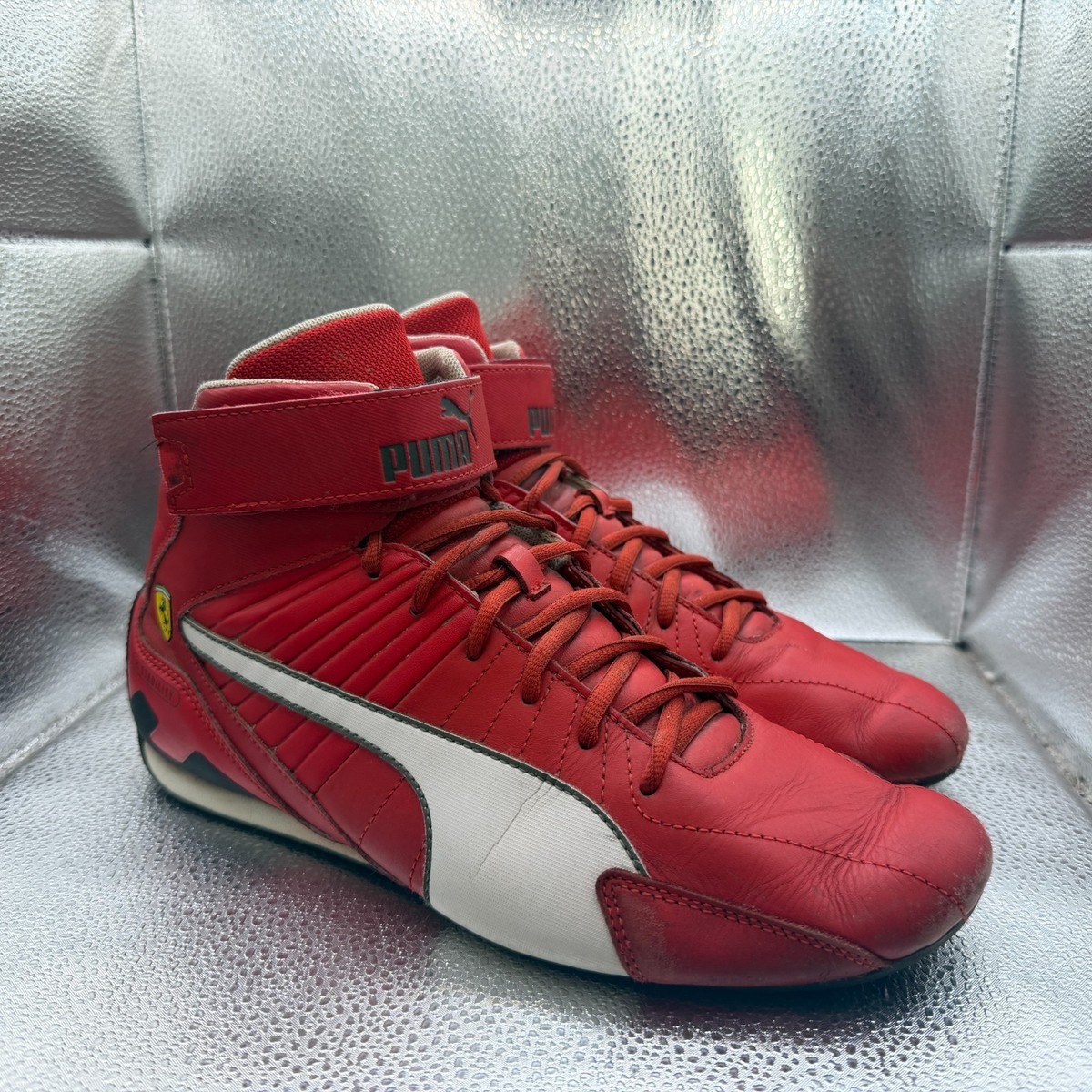 Size 11 PUMA Scuderia Ferrari Kart Cat RL Mid Red Mens 