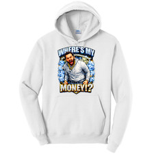 NEW Art Society x Artbag Ink WHERES MY MONEY WHITE Hoodie SM-4XLARGE MADE IN USA