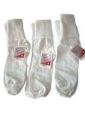 VINTAGE 80's COTTON NYLON SLOUCH/CUFF DOWN ANKLET SOCKS 9-11 3 PAIRS