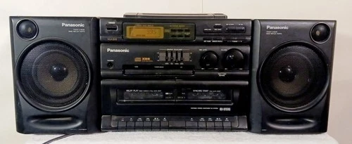Panasonic XBS RX-DT610 AM-FM, Double Cassette Tape CD Tested