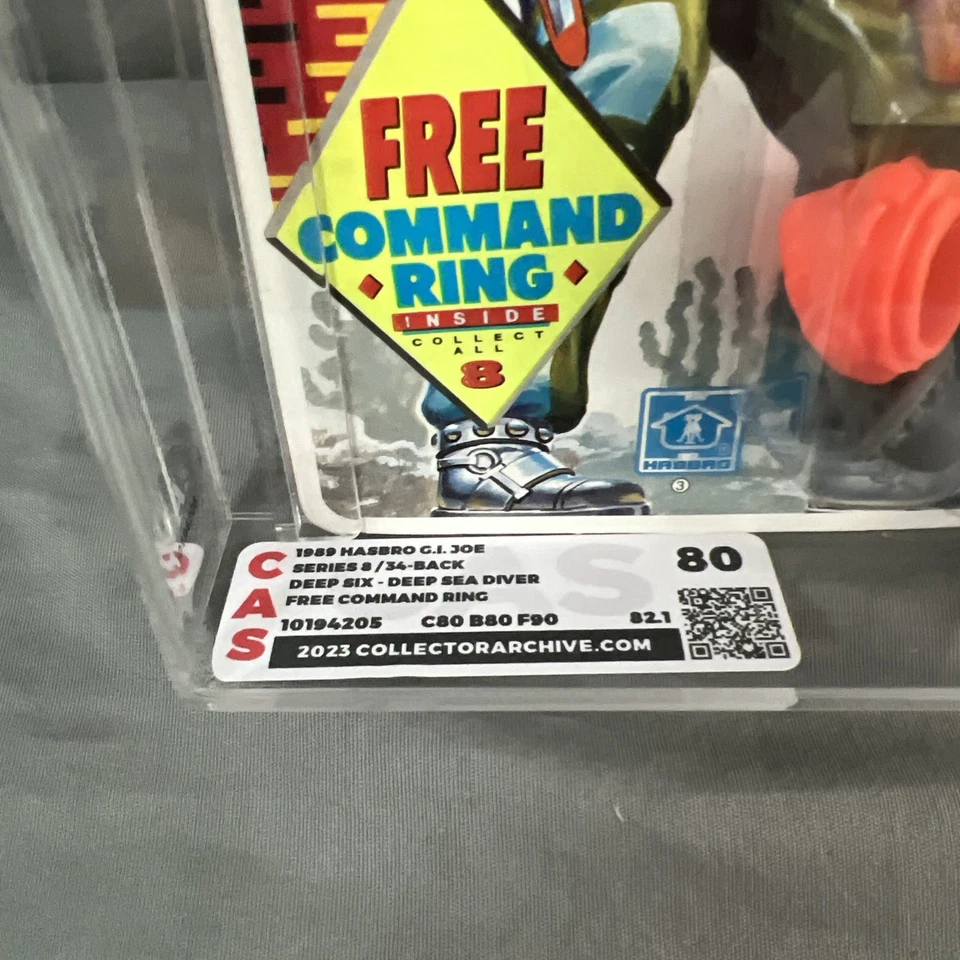 GI Joe Deep Six 1989 CAS 80 Subs 80/80/90 Series 8 ARAH MOC Command Ring Card - Image 2 of 4