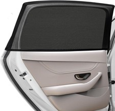 Car Rear Side Window Shades,2 Pack Stretchy Mesh Car Window Screens Sun Shades M