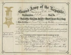 Post Civil War NH Grand Army Republic Transfer Card – Post No. 4 – 1884 Document