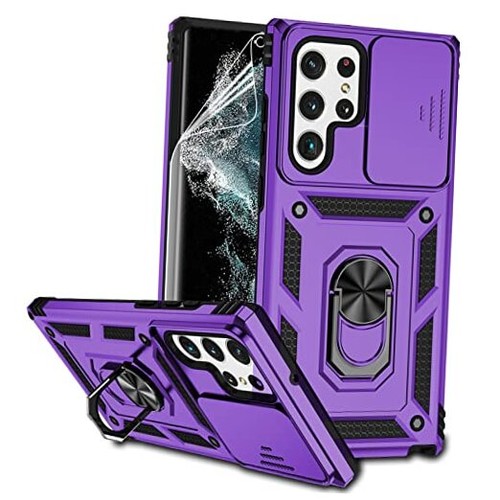 for Samsung Galaxy S22 Ultra Purple with camera cover Military-Grade 2nd gen