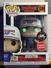 Stranger things Funko Pop Dustin #1249 Chase Glow Gamestop Custom.