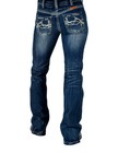 Cowgirl Tuff Western Jean Women Barbed Wire 35 X-Long Dark Wash JBTARE CLEARANCE — photo 4