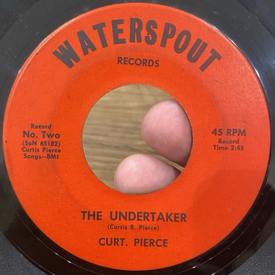 #ad CURT. PIERCE The Undertaker 45 WATERSPOUT Country GARAGE Horror RARE Oddball VG* $187.50